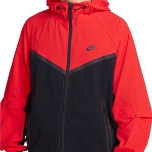 Nike Men's Vibrant Red and Black Windbreaker